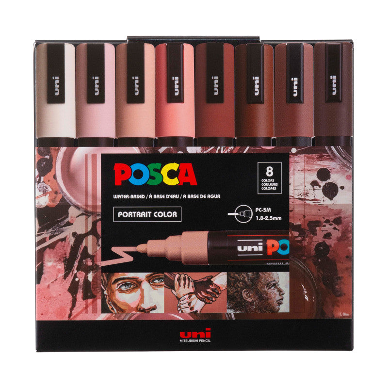PC-5M PAINT MARKERS 8/ST PORTAIT MEDIUM TIP