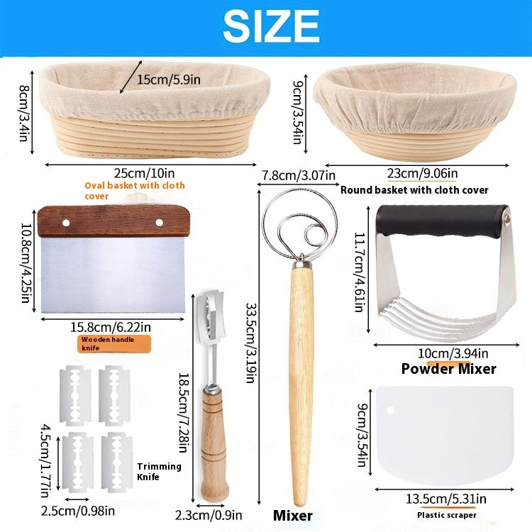 Scraper Blender Oval Bread Baking Kit