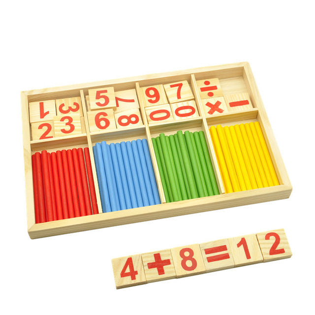 Wooden education math manipulatives