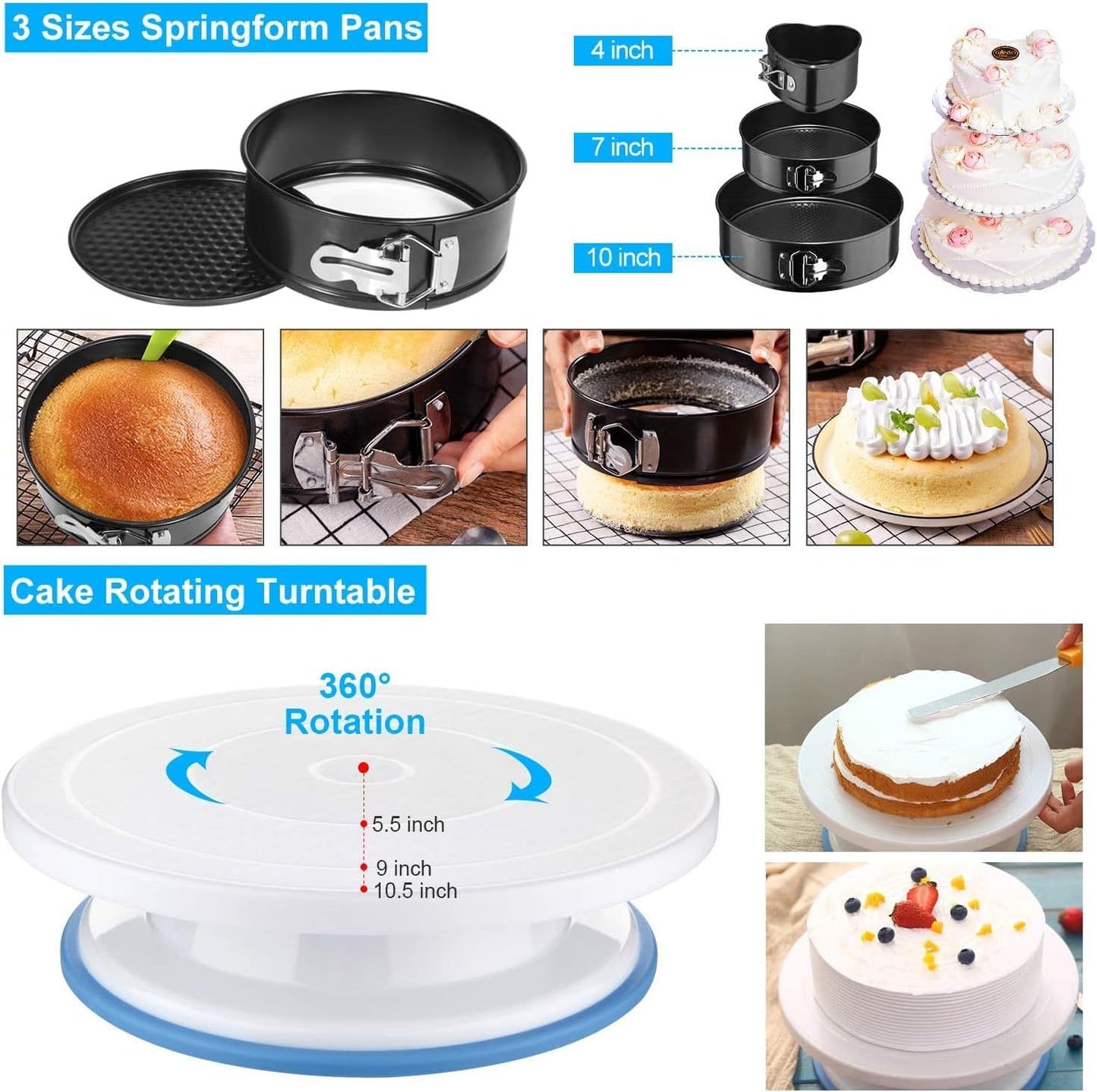 398PCS Cake Baking & Decorating Kit,