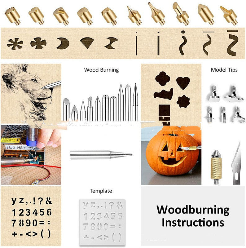 Diy 99Pcs Wood Burning Craft Kit
