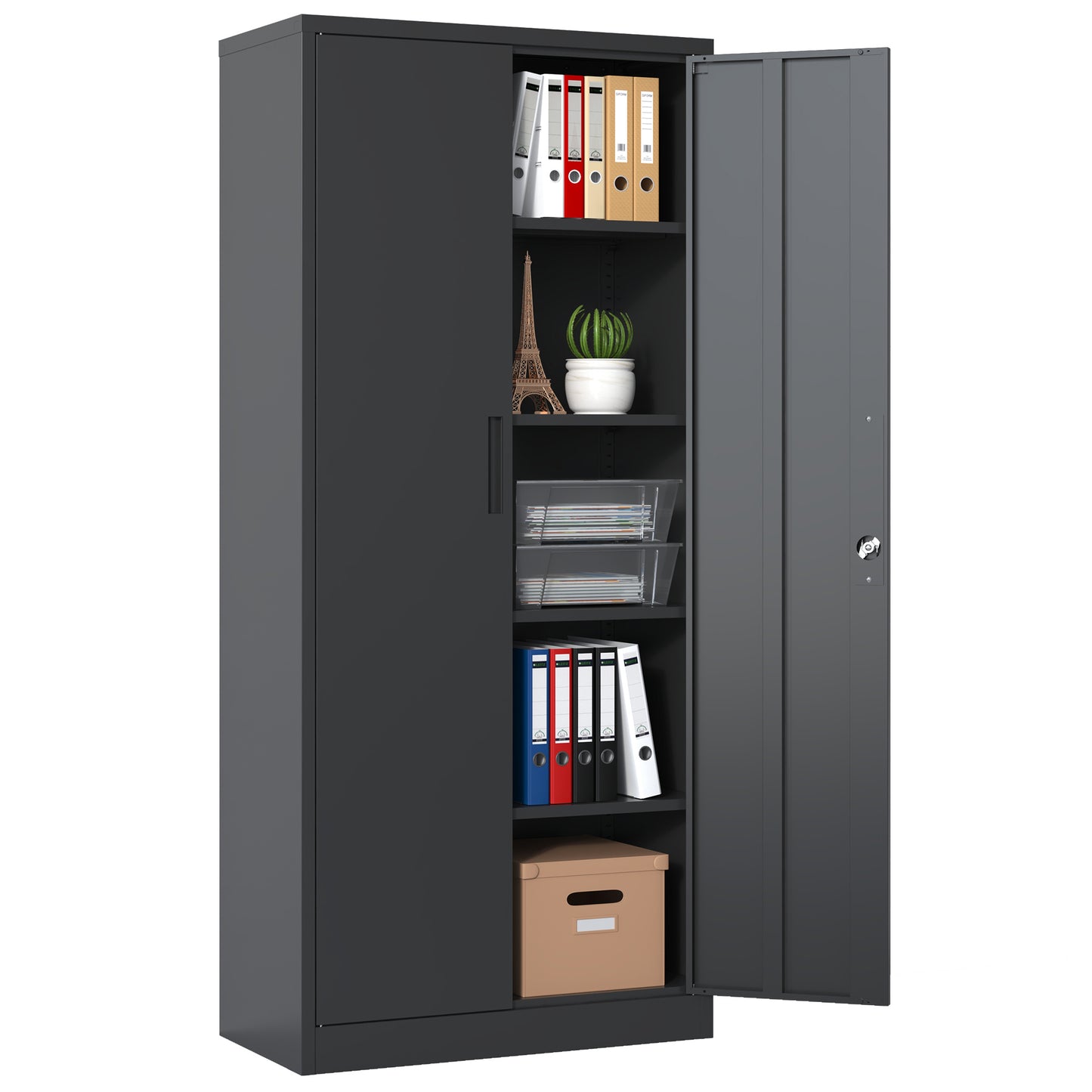 Cabinet With Doors And 4 Shelves, lockable