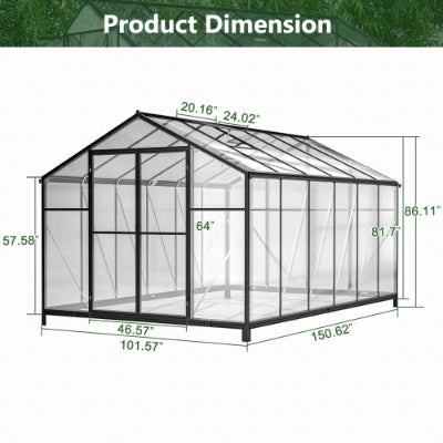 8 X 12' Outdoor Greenhouse