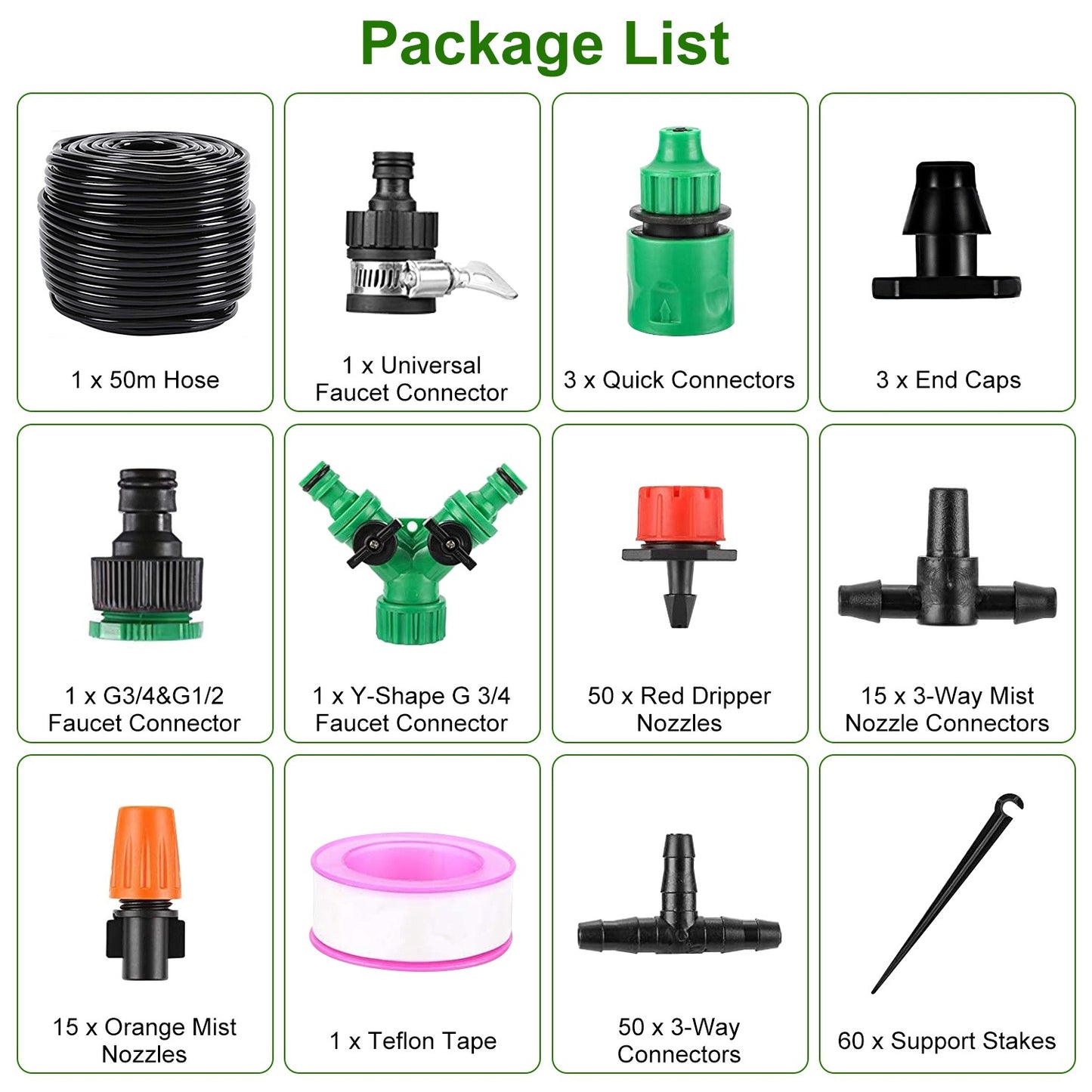 164FT Drip Irrigation Kit Automatic Garden I
