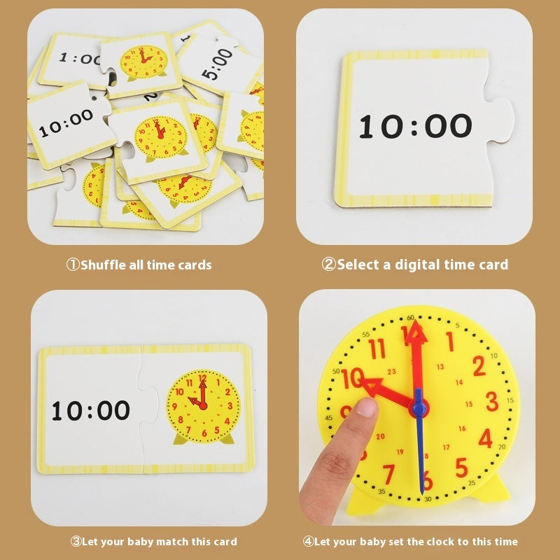 Montessori Wooden Children's Multifunctional Perception Clock