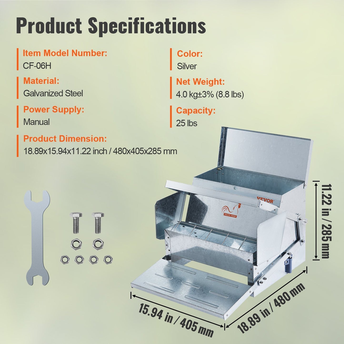 Automatic Chicken Feeder, 25 Lbs Capacity