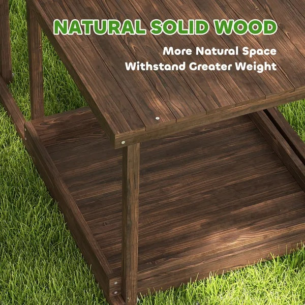 Wooden Chicken Activity Play Set With Perch, Swing, Ladder, Platforms, Feeder Storage