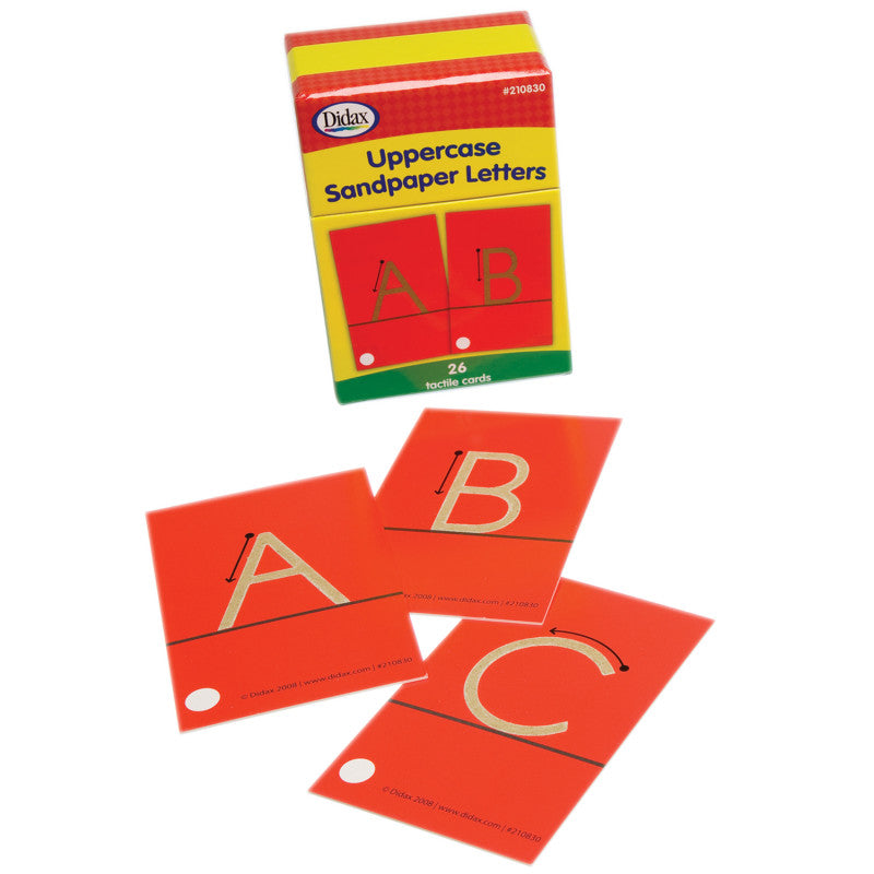 TACTILE SANDPAPER UPPERCASE LETTERS SENSORY