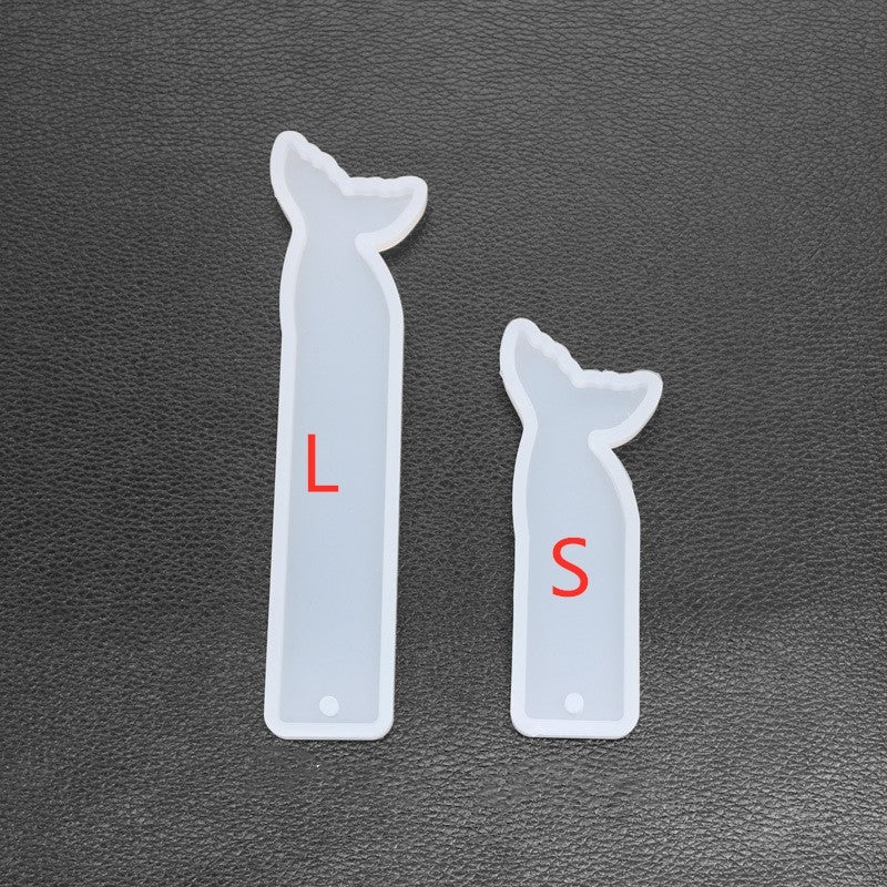 Crystal Epoxy Fish Tail Bookmark Stencil
