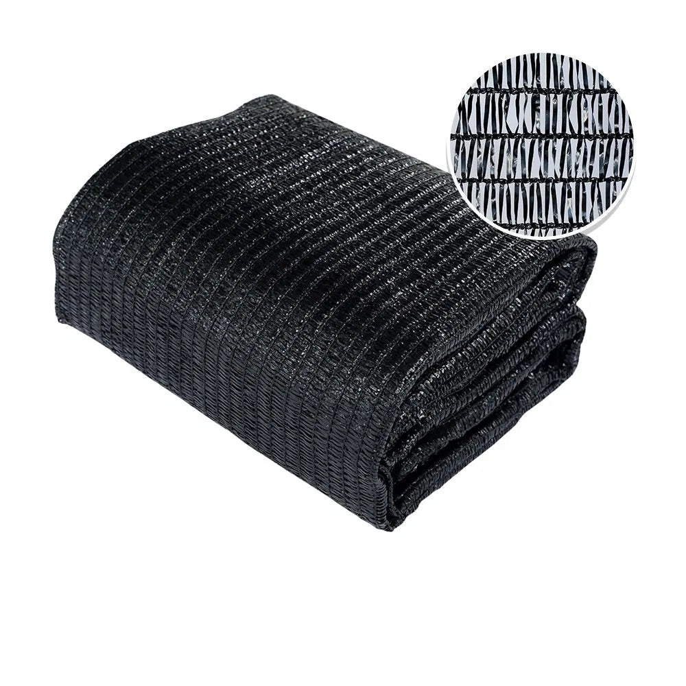 Shade Cloth Black Sunblock Fabric With Grommets UV Resistant For Garden Plants Cover