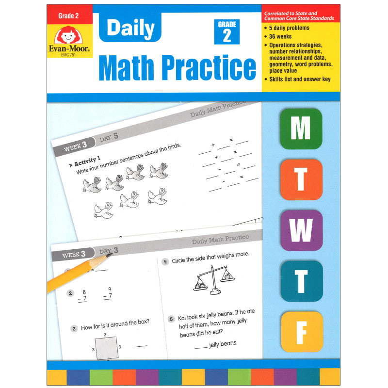 DAILY MATH PRACTICE GR 2 BOOK