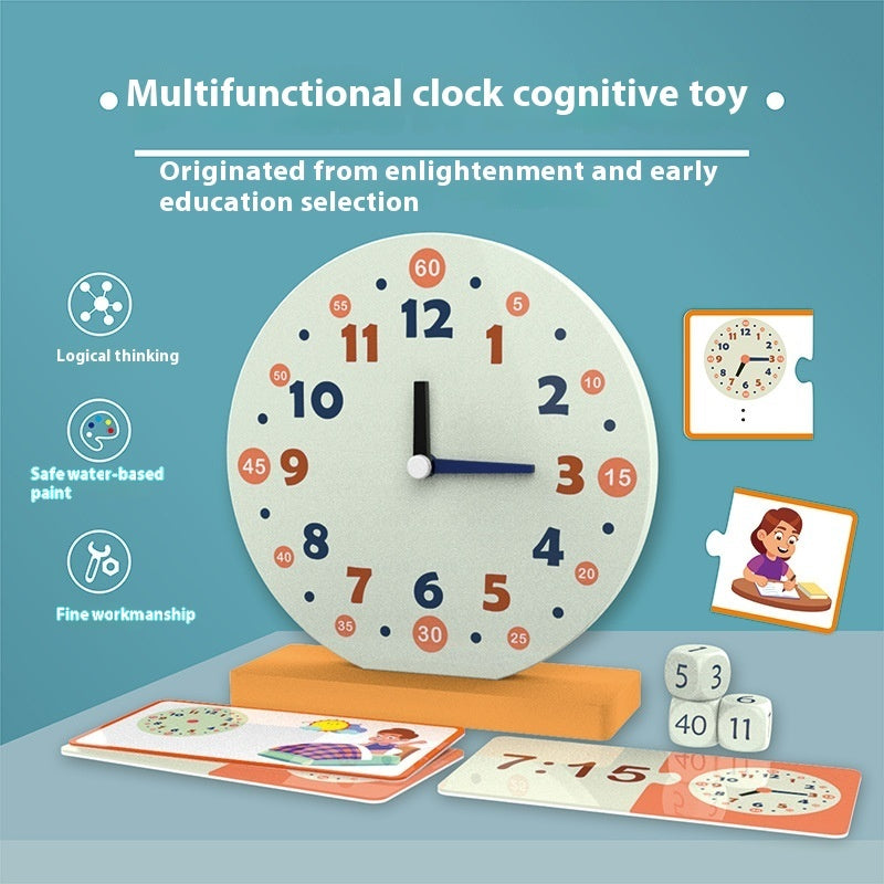 Montessori Wooden Children's Multifunctional Perception Clock