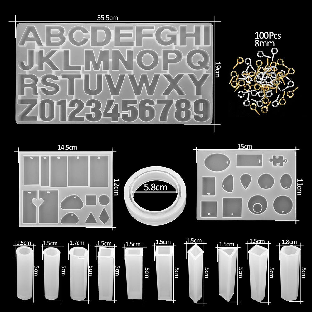 Crystal Epoxy Various Love Star Dolphin Mold Set