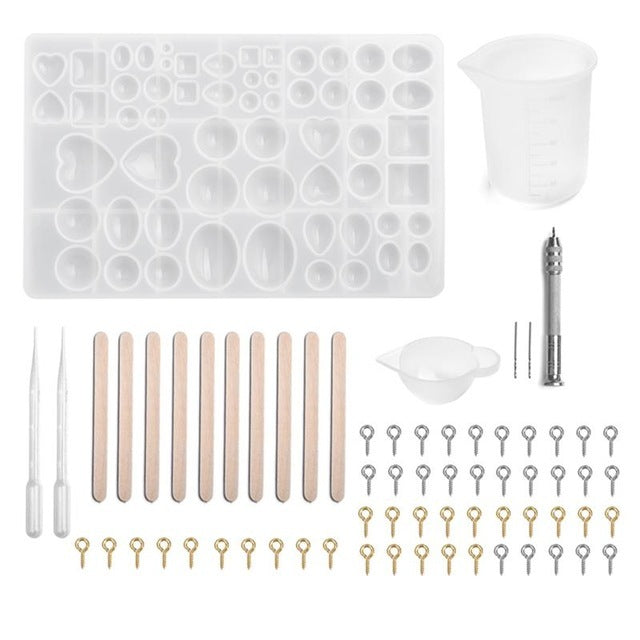 Resin Jewelry Silicone Molds Tools Set UV Epoxy
