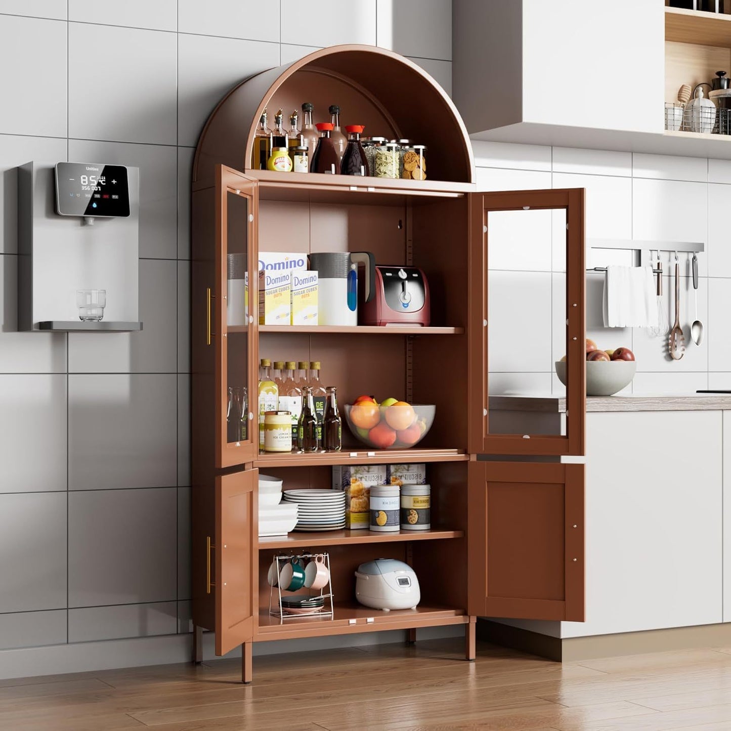 Metal Arched Storage Cabinet