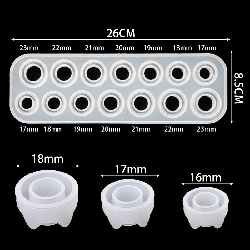 DIY Crystal Epoxy Mould Ring Set