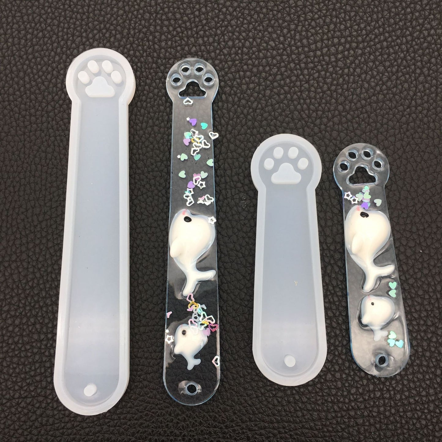 Crystal Epoxy Fish Tail Bookmark Stencil