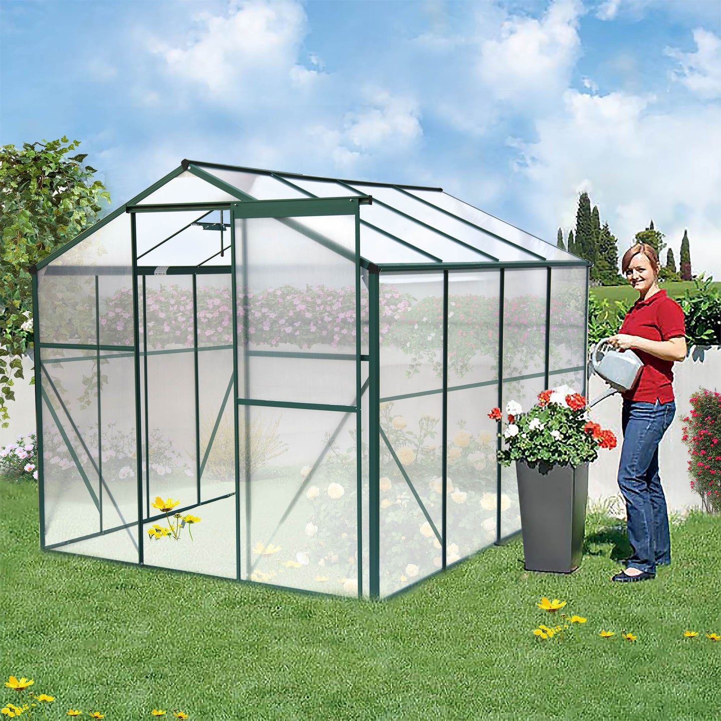 Polycarbonate Greenhouse 6X8 Ft