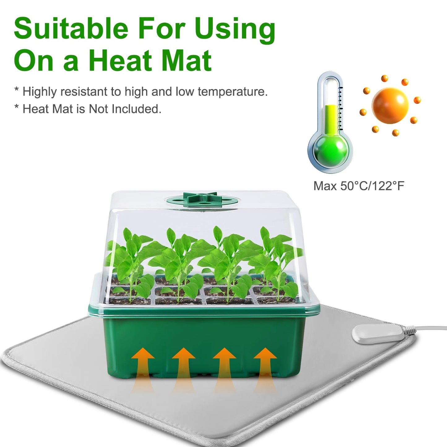 5Packs Seed Starter Tray With Grow Light
