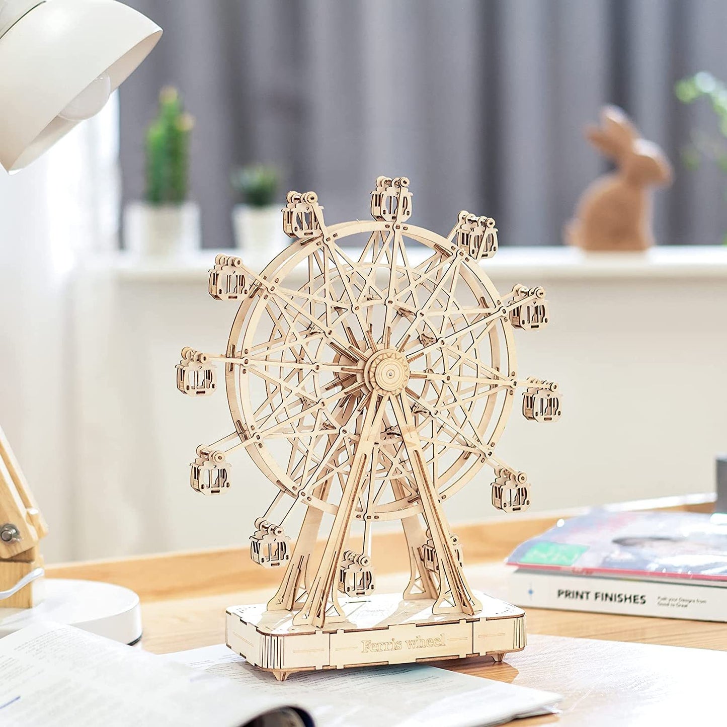Robotime DIY Wooden Rotatable Ferris Wheel