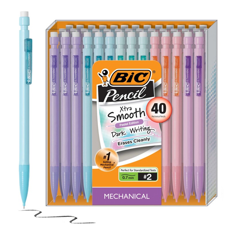 PASTEL MECHANICAL PENCILS 40CT XTRA LIFE