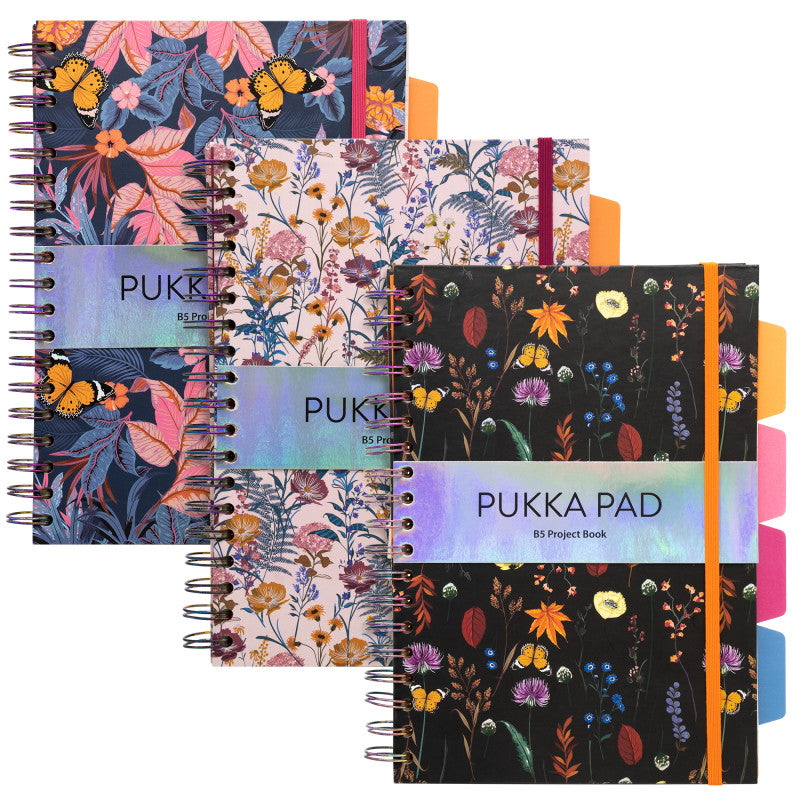 B5 BLOOM PROJECT BOOK ASSORTED 3CT