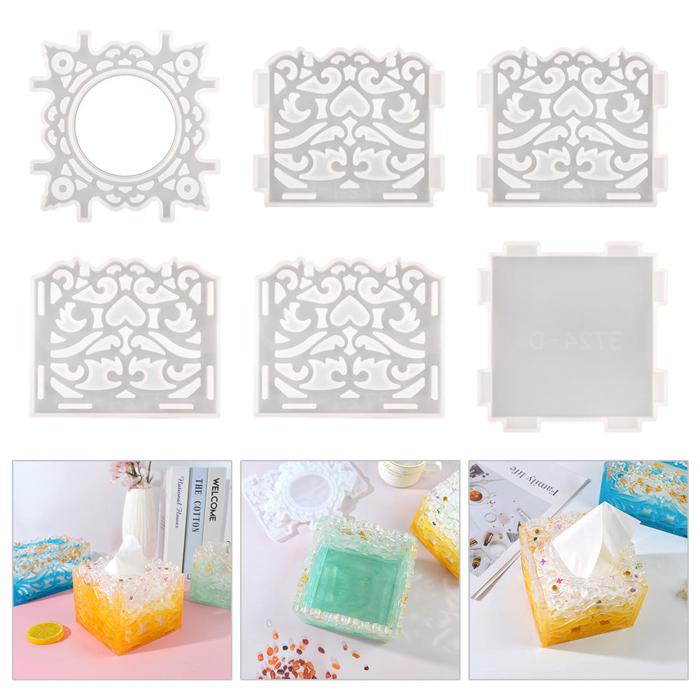 DIY Tissue Box Crystal Epoxy Mould