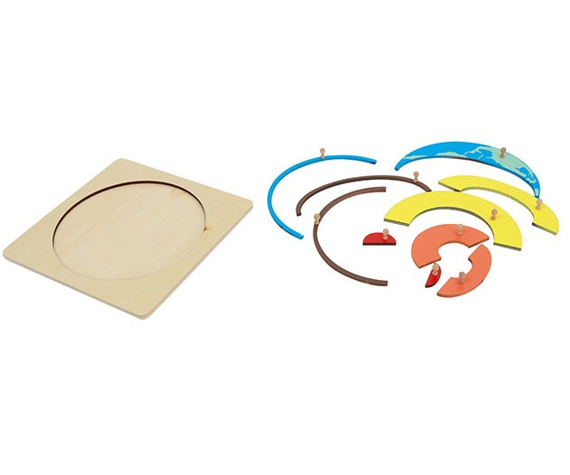 Science Earth internal structure panel puzzle