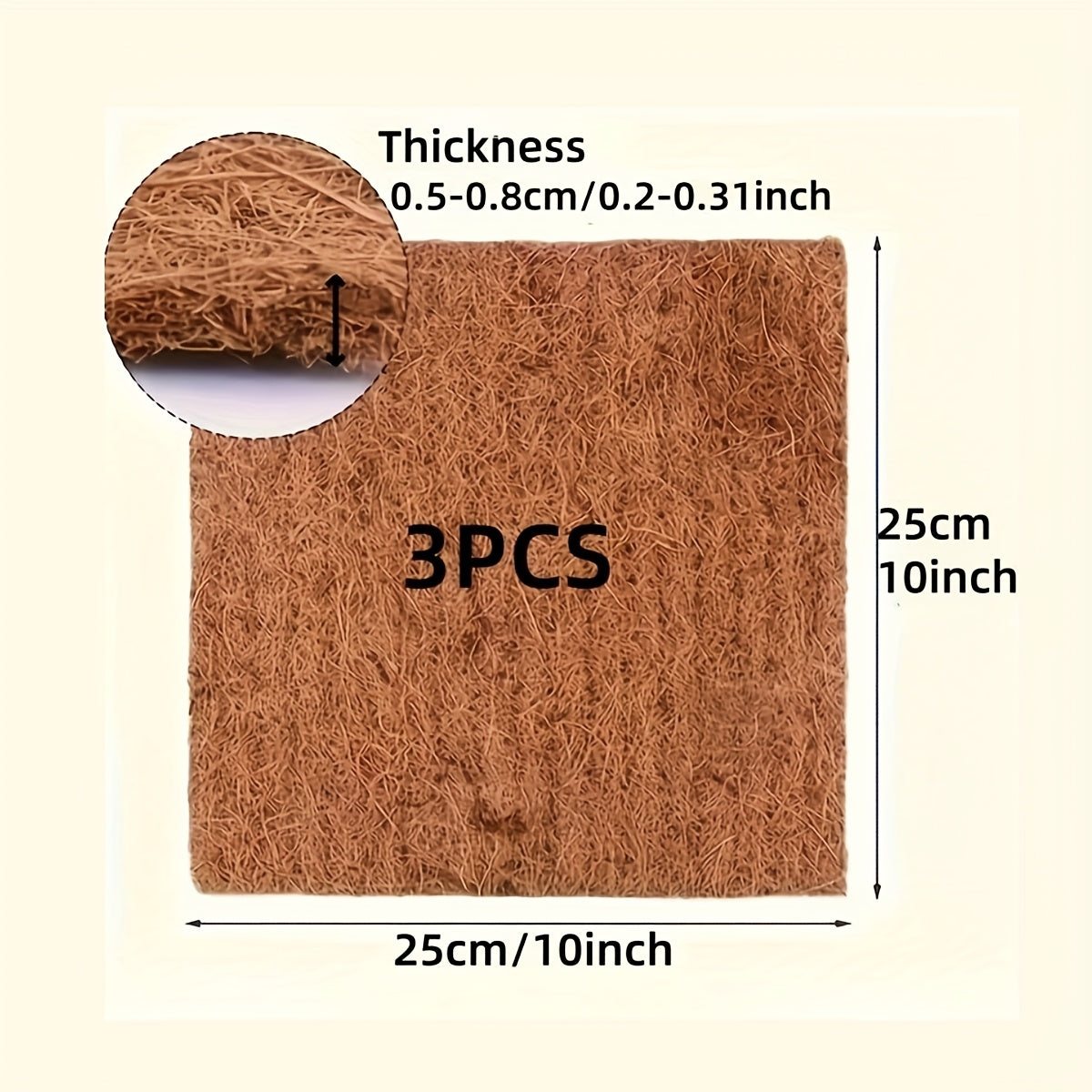 7pcs Of Reusable Coconut Palm Mats, Chicken Coop Nesting Mats