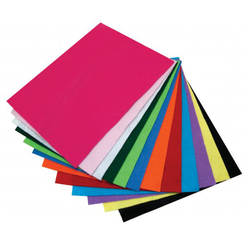 FELT SHEETS 12 SHTS 9X12 ASSTD