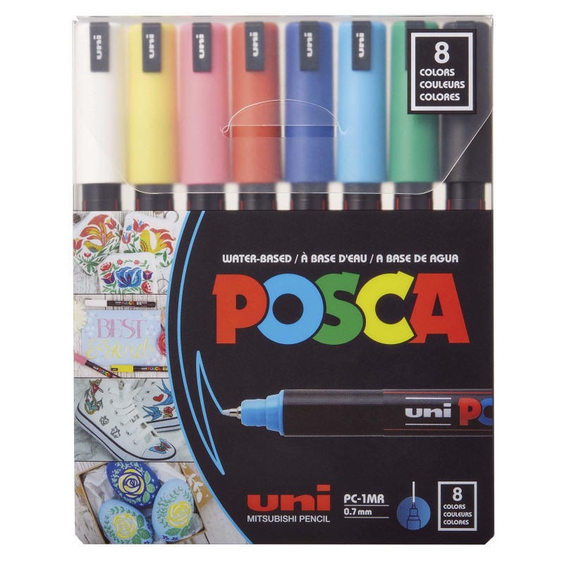 PC-1MR PAINT MARKERS 8/ST ASST 0.7MM EXTRA FINE TIP