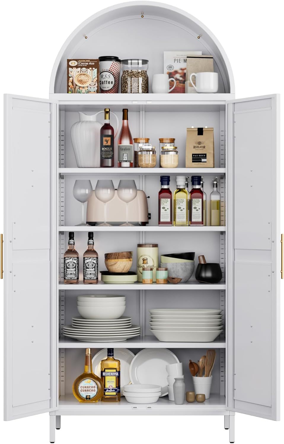 Metal Arched Bookcase