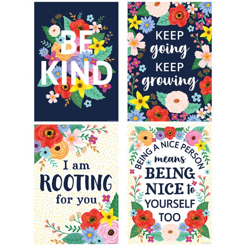 4CT WILDFLOWERS POSITIVE POSTER SET