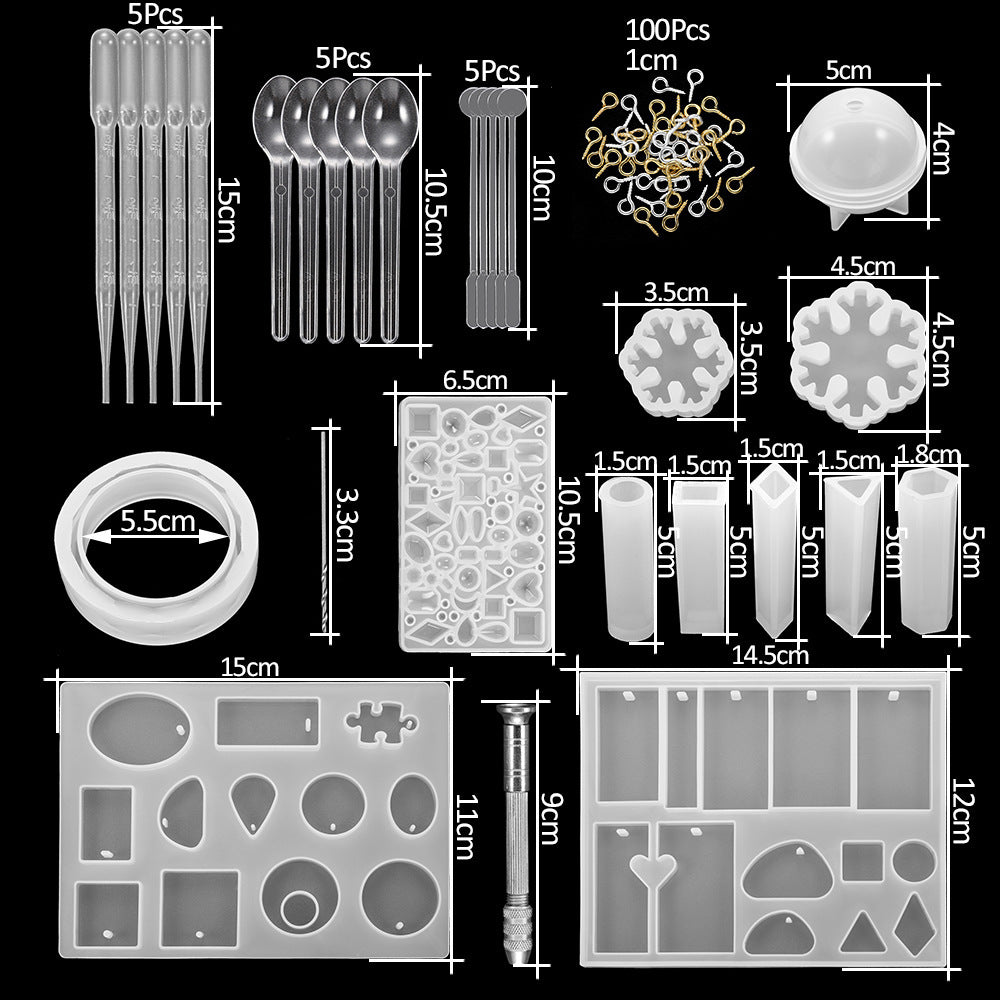 Crystal Epoxy Various Love Star Dolphin Mold Set