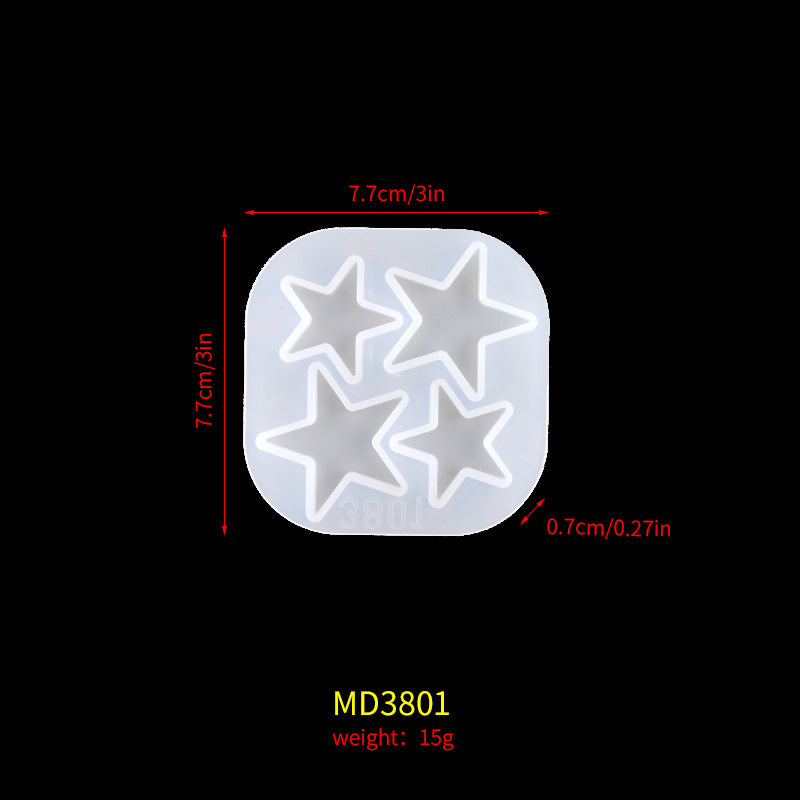Ins Wind Star Moon Sun Lunar Eclipse Mold Diy Mirror Crystal Crystal Epoxy Silicone Resin Planet Pendant Pendant