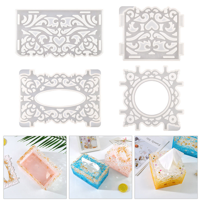 DIY Tissue Box Crystal Epoxy Mould