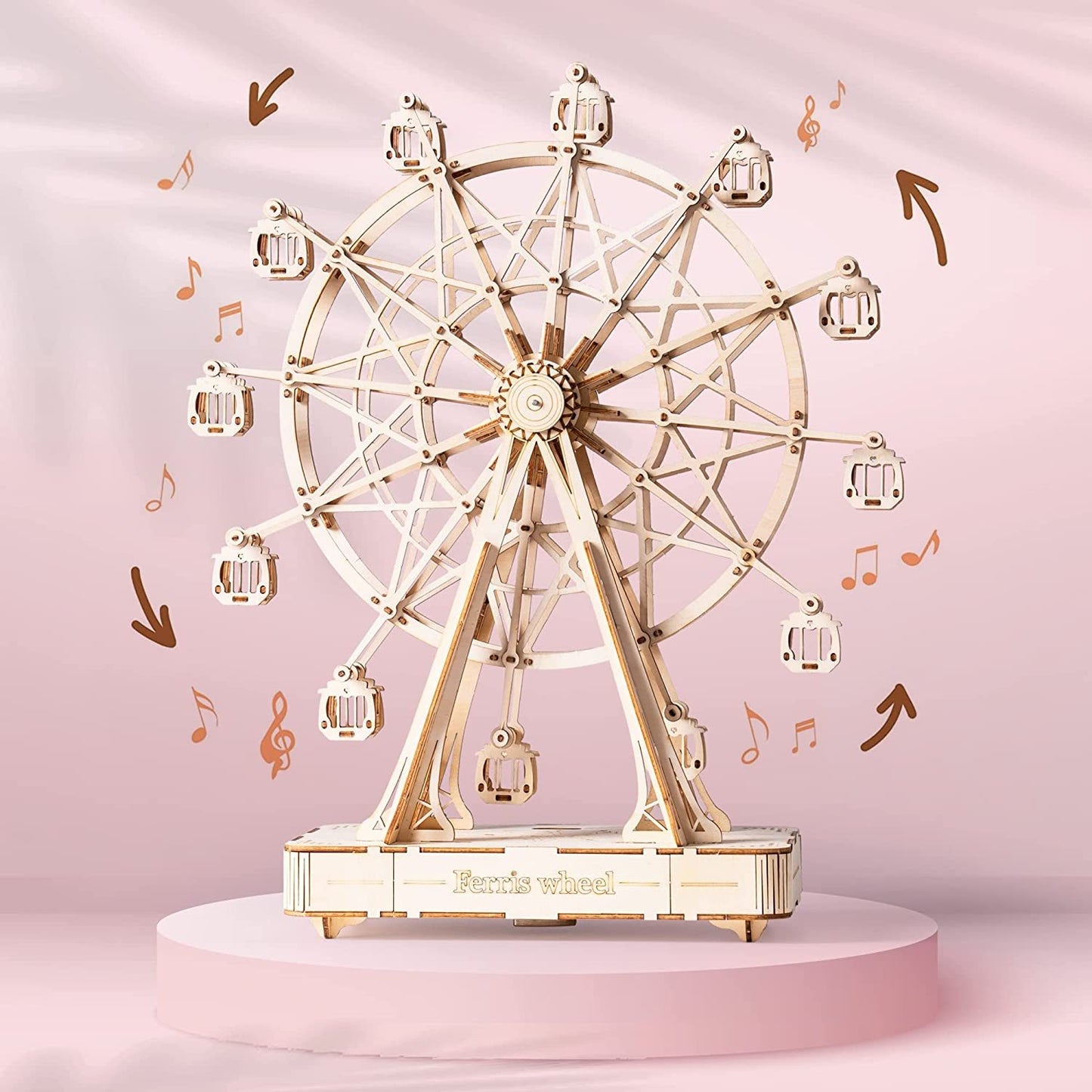 Robotime DIY Wooden Rotatable Ferris Wheel
