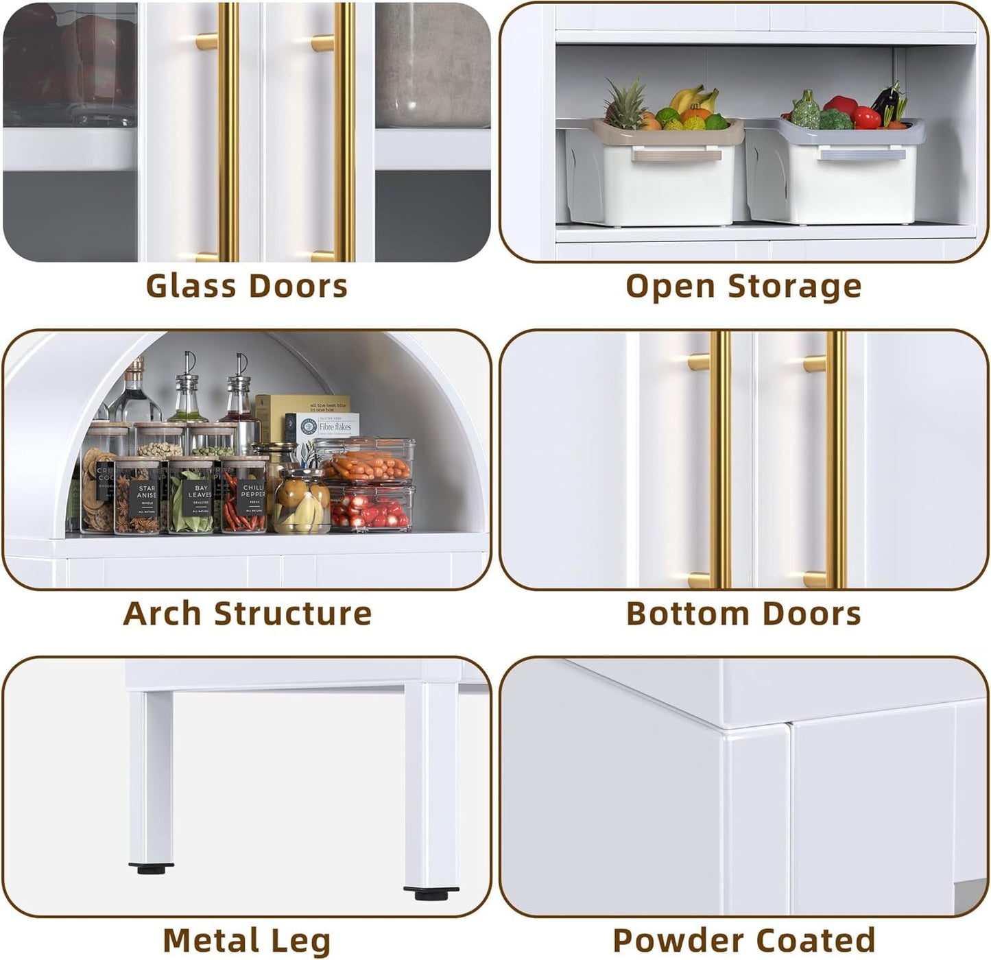 Tall Metal Arched Cabinet