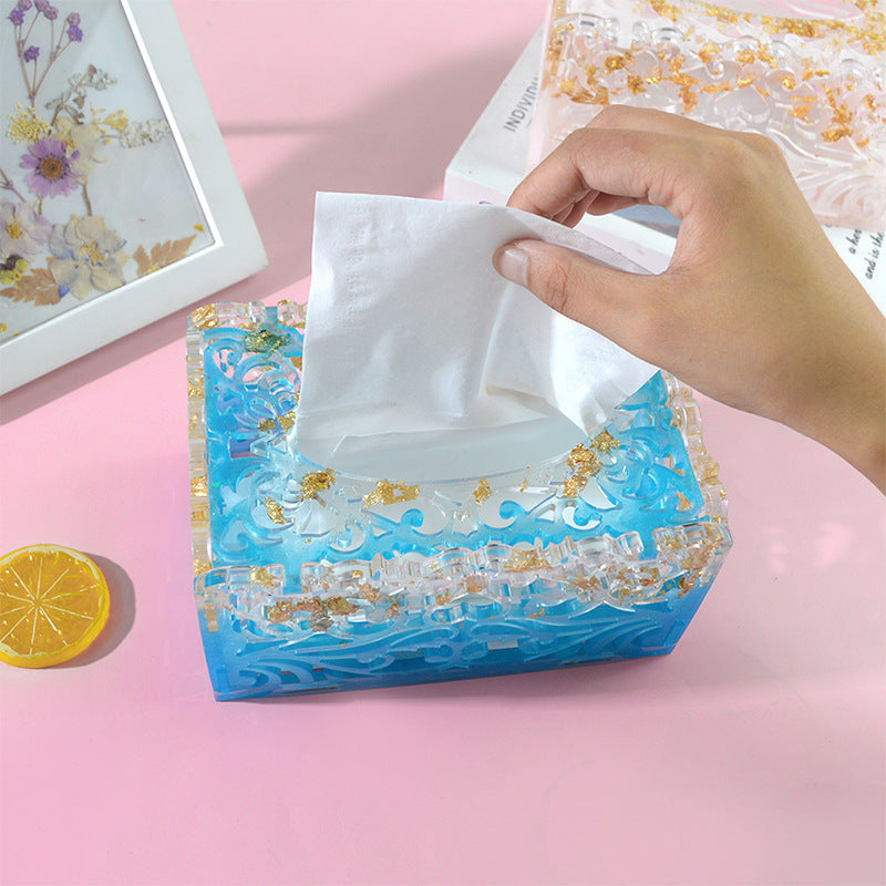 DIY Tissue Box Crystal Epoxy Mould