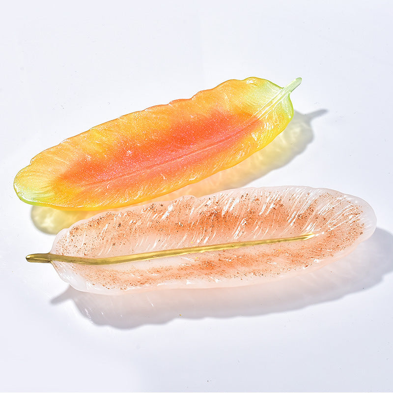 Epoxy Diy Material Feather Plate Mold