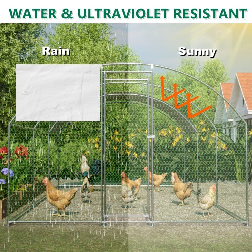 Large Chicken Coop Metal Track With Waterproof And UV Cover