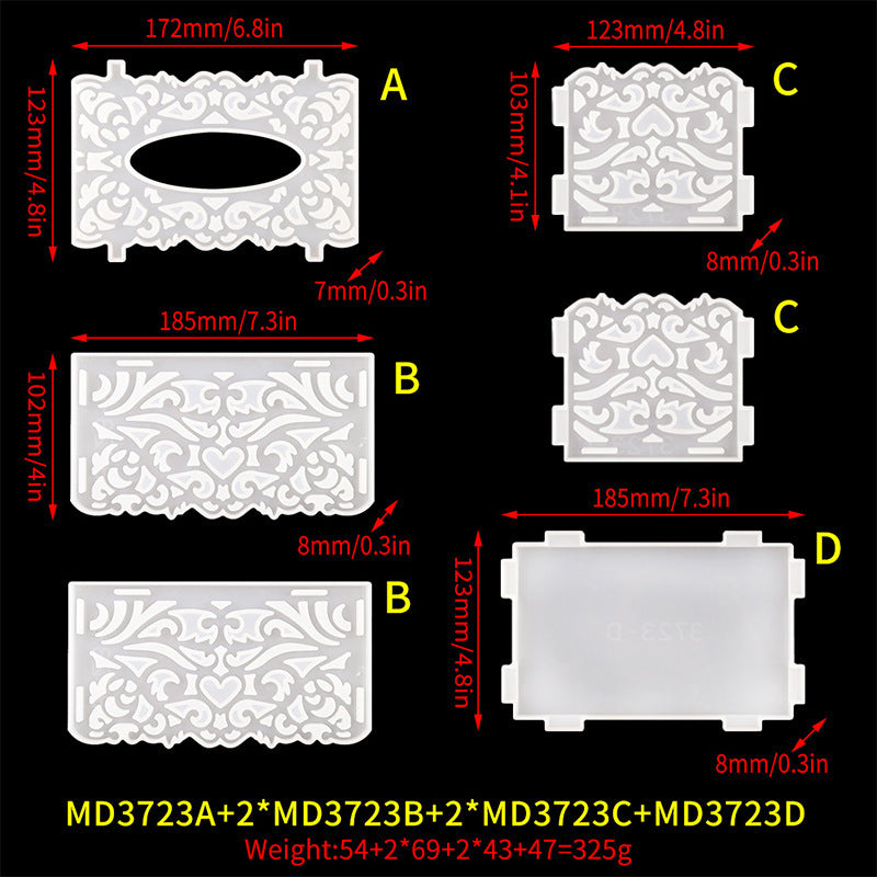DIY Tissue Box Crystal Epoxy Mould