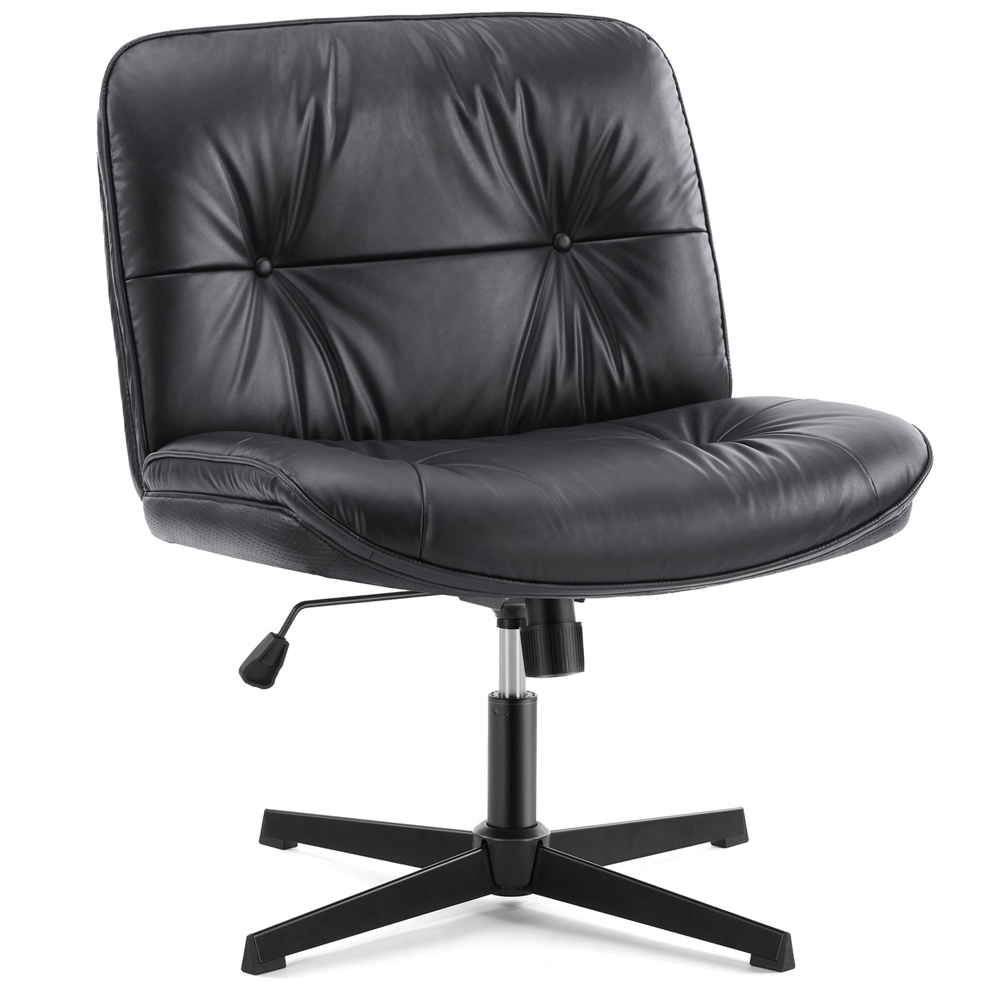 Armless Office Desk Wide Seat No Wheels