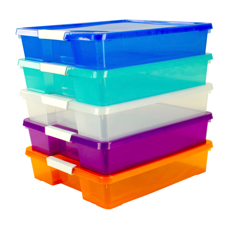 CLASSROOM PROJECT BOX SET OF 5 ASSORTED COLORS