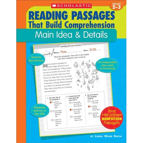 Reading Passages That Build Comprehension: Main Idea and Details Grades 2-3