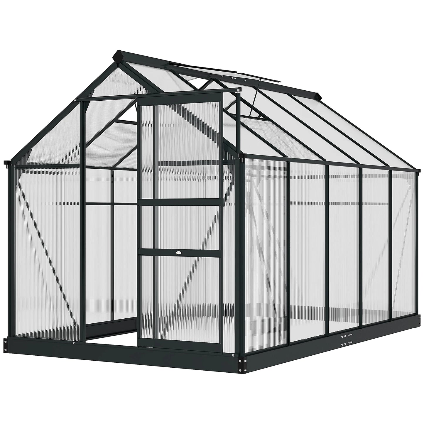 10' X 6' X 7' Aluminum Polycarbonate Walk-In Garden Greenhouse