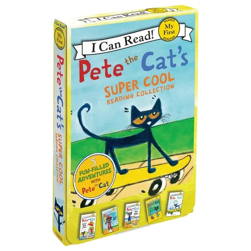 Pete the Cat's Super Cool Reading Collection: A Box of 5 I Can Read Favorites for Beginner Readers