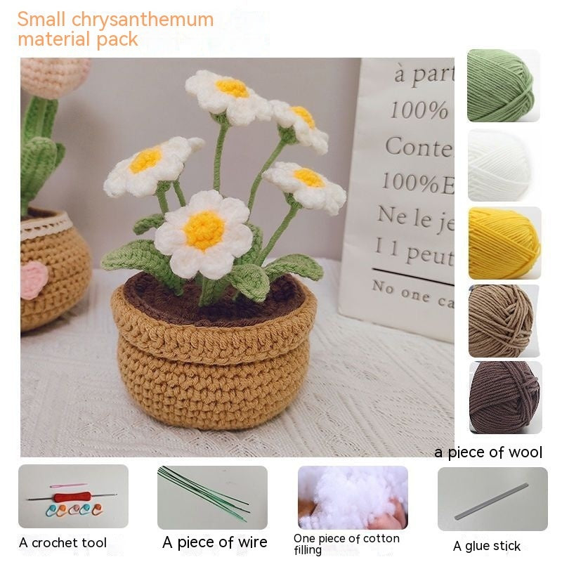 DIY Flower Bouquet Crocheted Material Package
