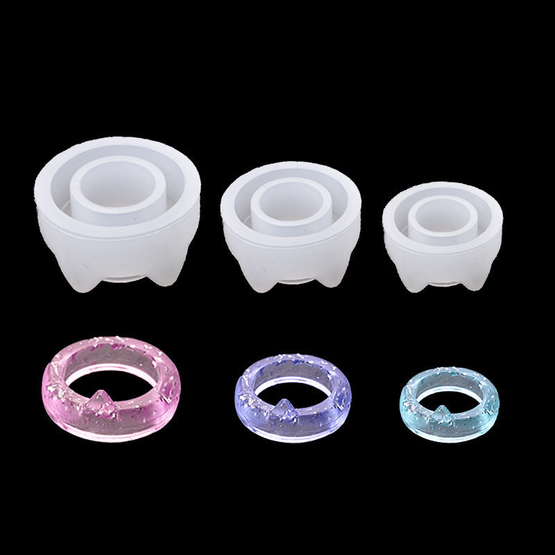 DIY Crystal Epoxy Mould Ring Set