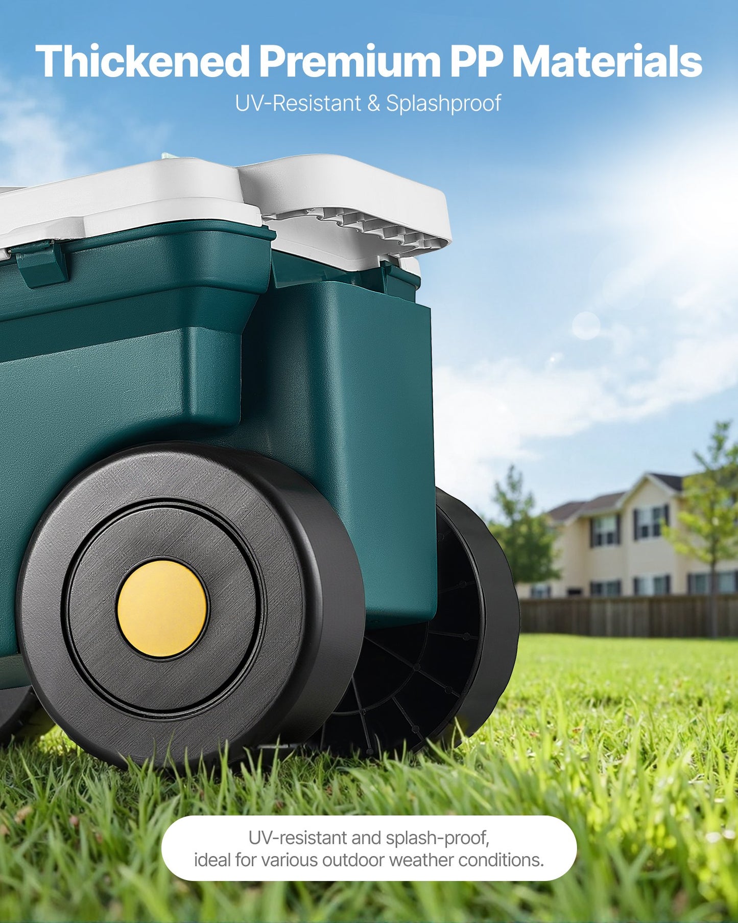 Rolling Garden Cart With Seat 276 Lbs Plastic Garden Scooter Storage Bin & Seat